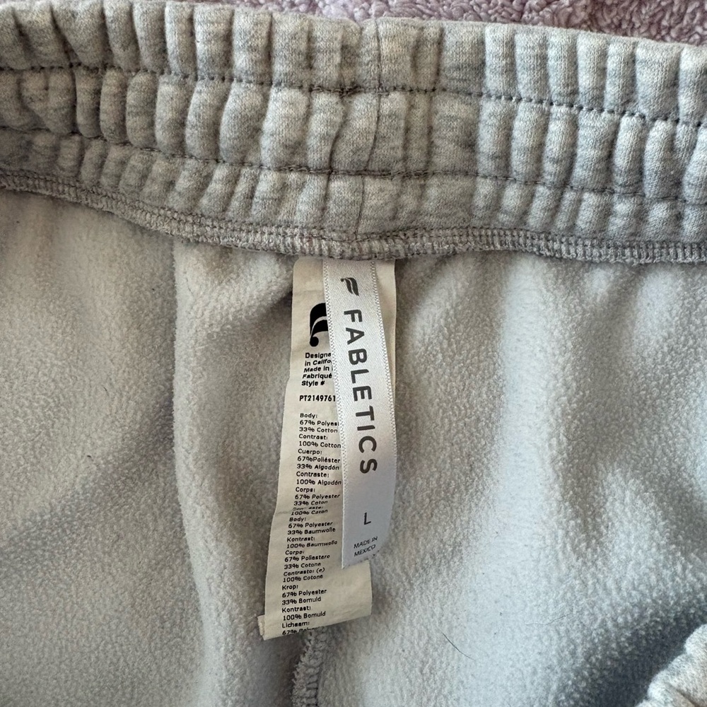 Fabletics Light Gray Sweatpants - image 3